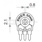 PIHER POT-PT6-FLASH-1K-SIDE SET